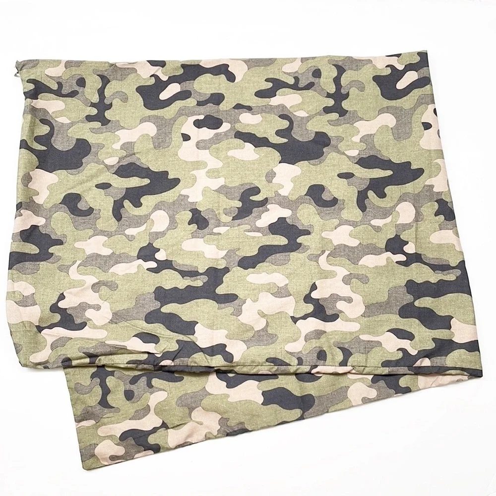 Camouflage print body pillow